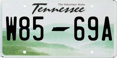 TN license plate W8569A