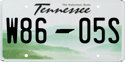 TN license plate W8605S