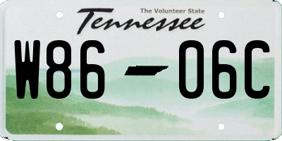 TN license plate W8606C