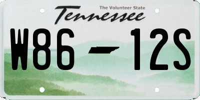 TN license plate W8612S