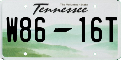 TN license plate W8616T