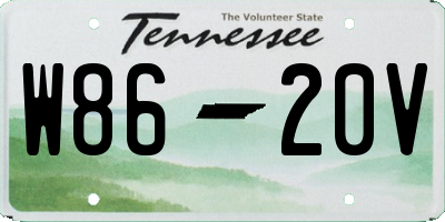 TN license plate W8620V