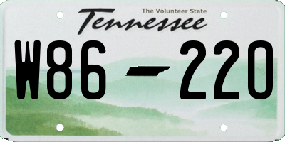 TN license plate W8622O