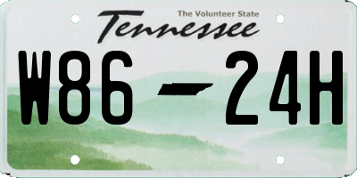 TN license plate W8624H