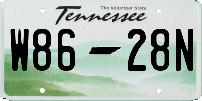 TN license plate W8628N