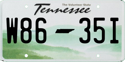TN license plate W8635I