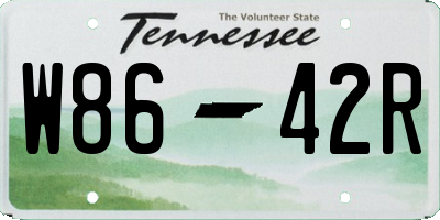 TN license plate W8642R
