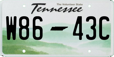 TN license plate W8643C