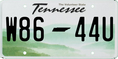 TN license plate W8644U