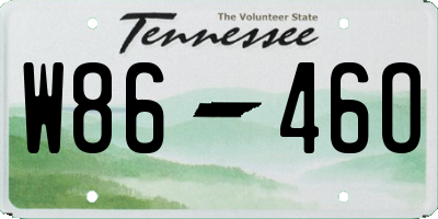 TN license plate W8646O