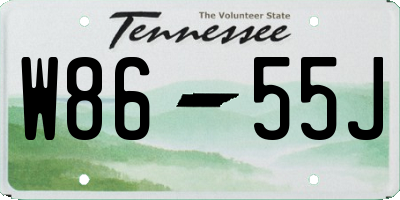 TN license plate W8655J