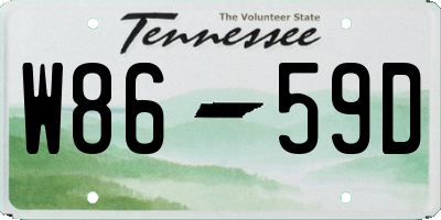 TN license plate W8659D