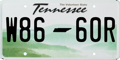 TN license plate W8660R