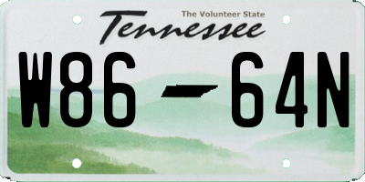 TN license plate W8664N
