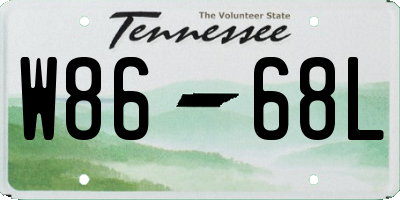 TN license plate W8668L