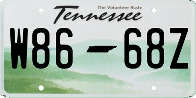TN license plate W8668Z
