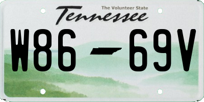 TN license plate W8669V