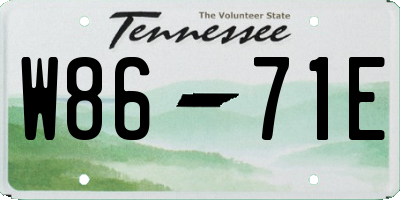 TN license plate W8671E