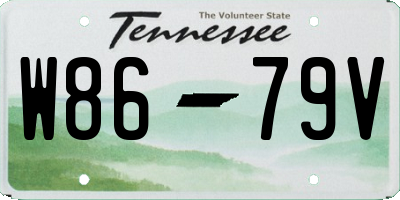 TN license plate W8679V