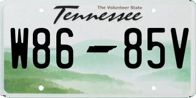 TN license plate W8685V