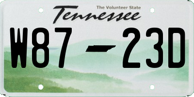 TN license plate W8723D