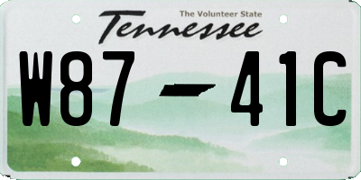 TN license plate W8741C