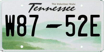 TN license plate W8752E