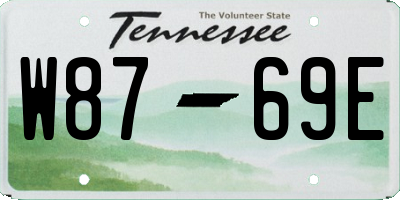 TN license plate W8769E