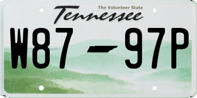 TN license plate W8797P