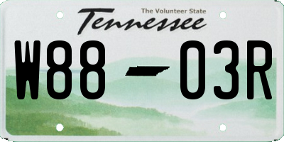 TN license plate W8803R