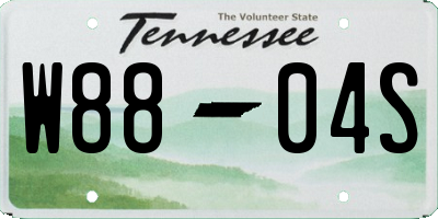 TN license plate W8804S