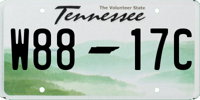 TN license plate W8817C