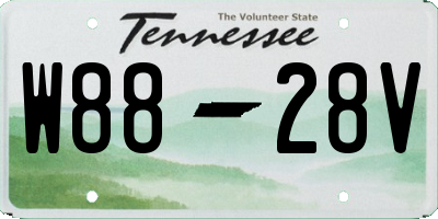 TN license plate W8828V