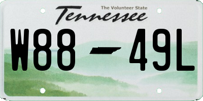 TN license plate W8849L