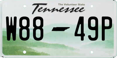 TN license plate W8849P
