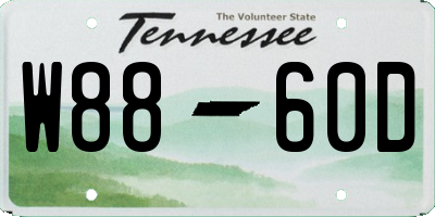 TN license plate W8860D
