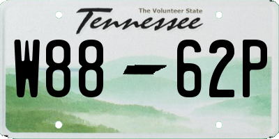 TN license plate W8862P