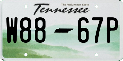 TN license plate W8867P
