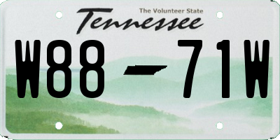 TN license plate W8871W