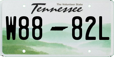 TN license plate W8882L