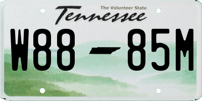 TN license plate W8885M
