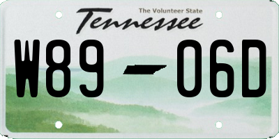 TN license plate W8906D