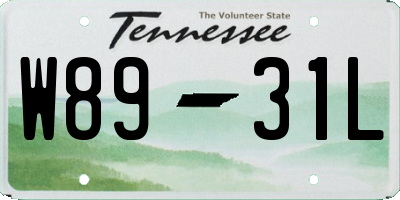 TN license plate W8931L