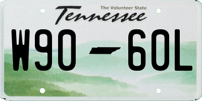TN license plate W9060L
