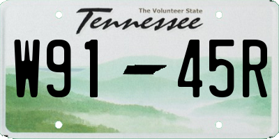 TN license plate W9145R