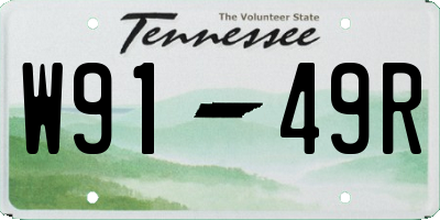 TN license plate W9149R