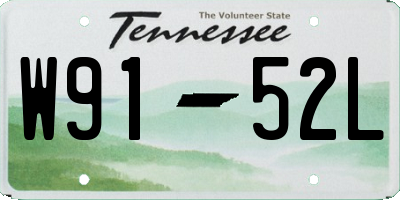 TN license plate W9152L