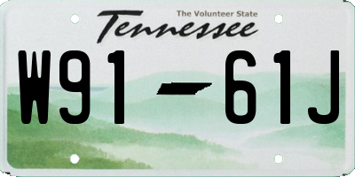 TN license plate W9161J