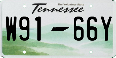 TN license plate W9166Y