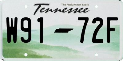 TN license plate W9172F